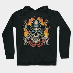 Inferno Ignition Vintage Tattoo - Fiery Iconic Hoodie